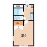 キャッツ21 1Kの間取り