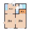 メゾンローズＡの間取図