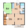 メゾンローズＣ 3Kの間取り