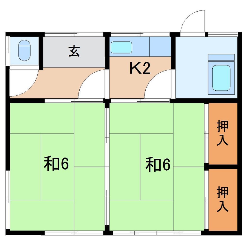 間取図 貝津貸家（16-4）