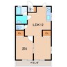コーポクリスタルI 1LDKの間取り