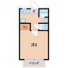リバー・シティー 1Kの間取り