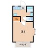リバー・シティー 1Kの間取り