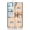 東北新幹線（東北地方）/郡山駅 バス:20分:停歩4分 1-2階 築40年 3Kの間取り