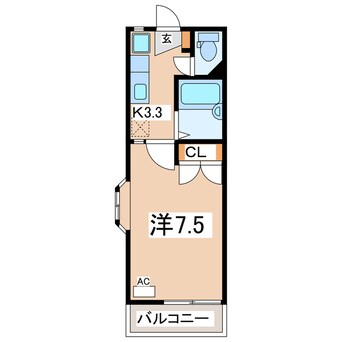 間取図 タウンズ安積