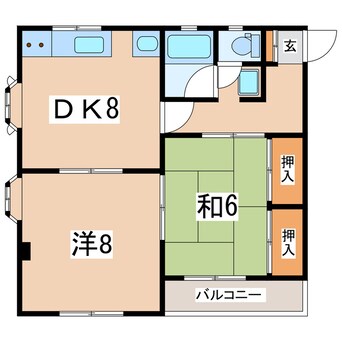 間取図 東北本線/郡山駅 徒歩11分 3階 築35年