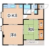 東北本線/郡山駅 徒歩11分 3階 築36年 2DKの間取り