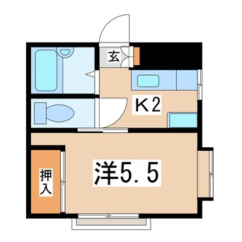 間取図 東北本線/郡山駅 徒歩11分 1階 築30年