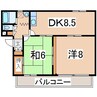 東北本線/郡山駅 徒歩32分 2階 築27年 2DKの間取り