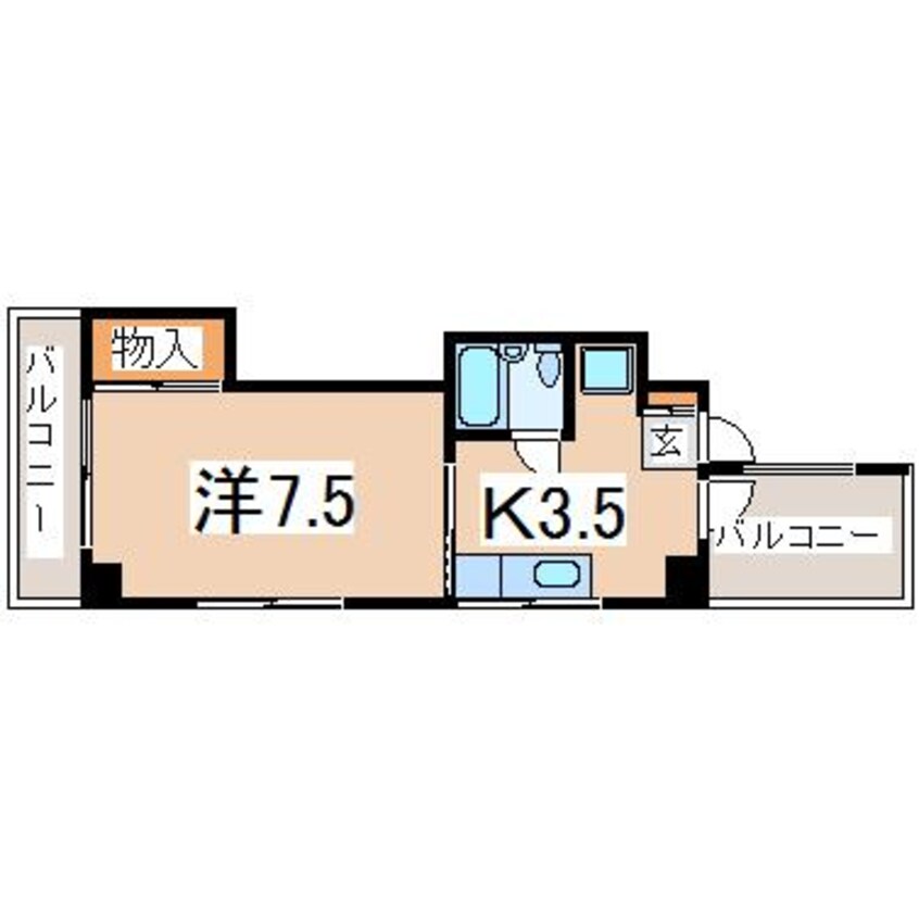 間取図 東北本線/郡山駅 徒歩12分 5階 築37年