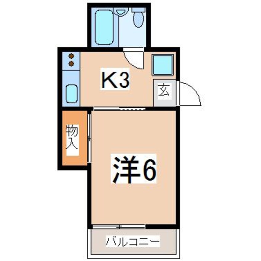 間取図 東北本線/郡山駅 徒歩12分 7階 築37年