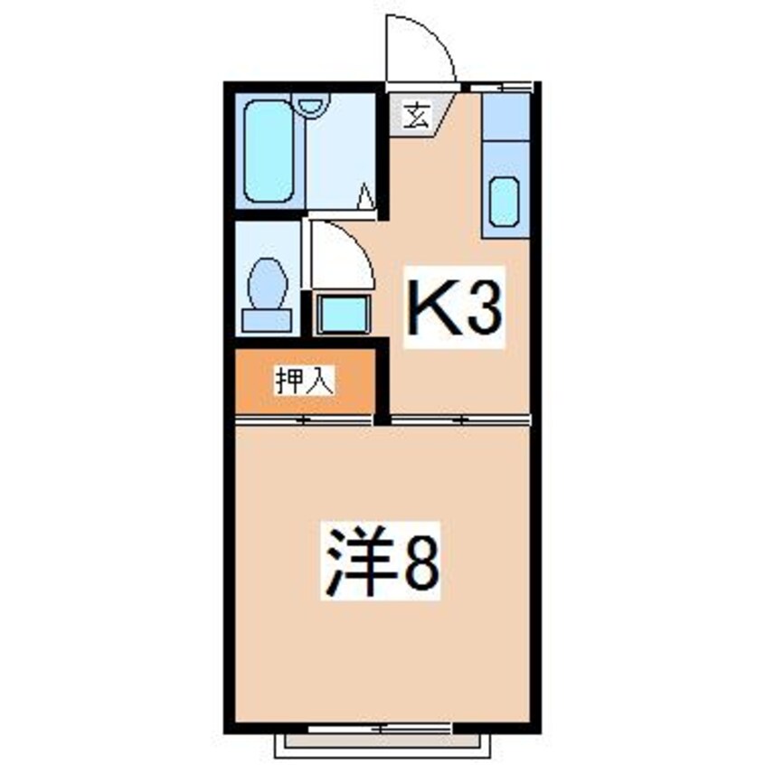 間取図 東北本線/安積永盛駅 徒歩29分 2階 築33年