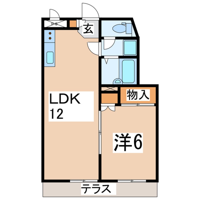 間取図 東北新幹線（東北地方）/郡山駅 バス14分第一中学校南下車:停歩2分 1階 築35年