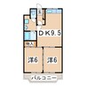 東北本線/郡山駅 徒歩12分 3階 築34年 2DKの間取り