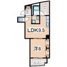 東北本線/郡山駅 徒歩7分 9階 築45年 1LDKの間取り