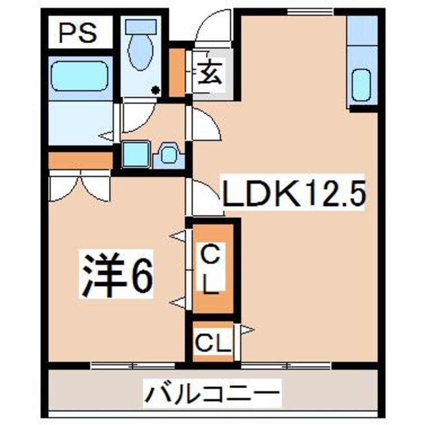 間取図 東北本線/郡山駅 徒歩7分 8階 築43年