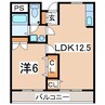 東北本線/郡山駅 徒歩7分 8階 築44年 1LDKの間取り