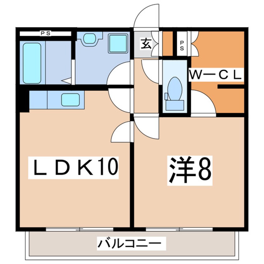 間取図 東北新幹線（東北地方）/郡山駅 バス20分桑野三丁目下車:停歩4分 2階 築50年