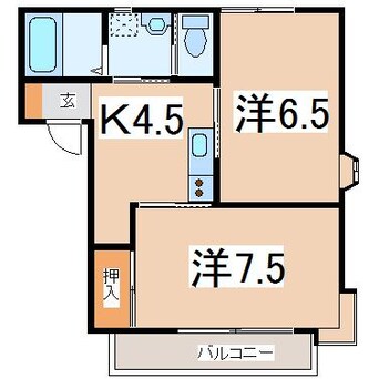 間取図 東北新幹線（東北地方）/郡山駅 バス18分山王林バス停下車:停歩9分 1階 築28年