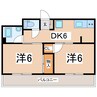 東北本線/郡山駅 徒歩14分 5階 築48年 2DKの間取り