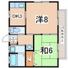 東北本線/郡山駅 徒歩27分 1階 築19年 2Kの間取り