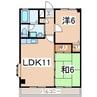 東北本線/郡山駅 徒歩28分 2階 築28年 2LDKの間取り