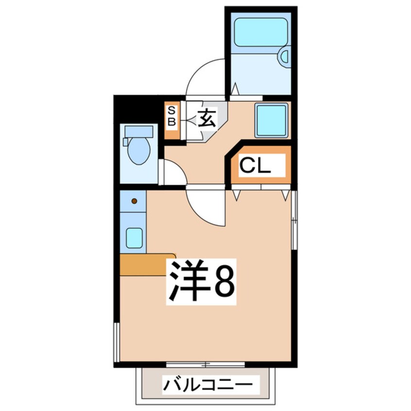 間取図 東北本線/郡山駅 徒歩14分 4階 築27年