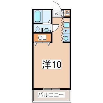 間取図 東北本線/郡山駅 バス5分芳賀2丁目下車:停歩2分 3階 築24年