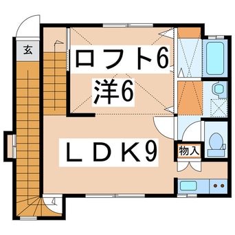 間取図 東北本線/郡山駅 徒歩8分 2階 築9年