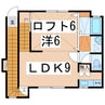 東北本線/郡山駅 徒歩8分 2階 築9年 1LDKの間取り