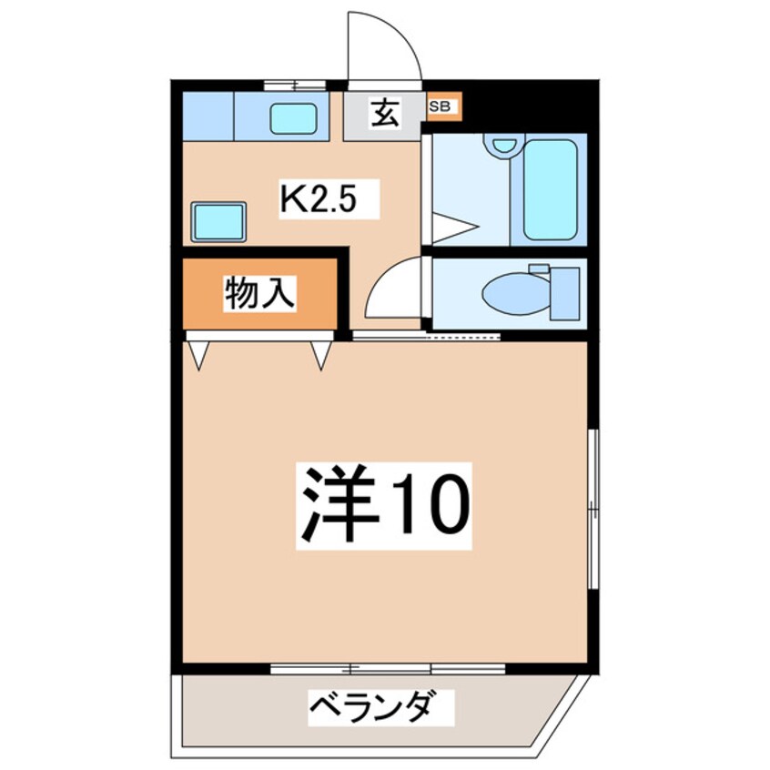 間取図 東北本線/郡山駅 徒歩27分 1階 築26年