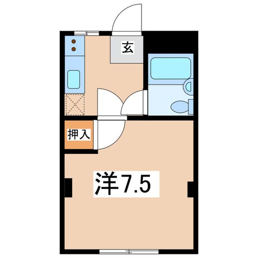 間取図 東北本線/郡山駅 バス11分堤下町下車:停歩2分 2階 築36年