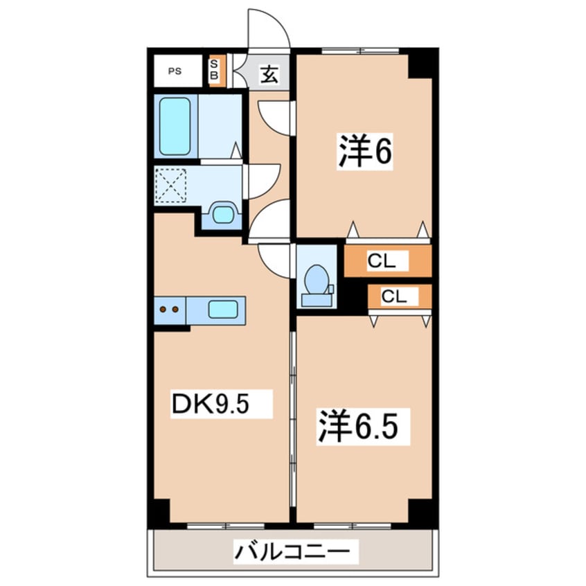 間取図 東北新幹線（東北地方）/郡山駅 バス21分大島下車:停歩4分 5階 築21年