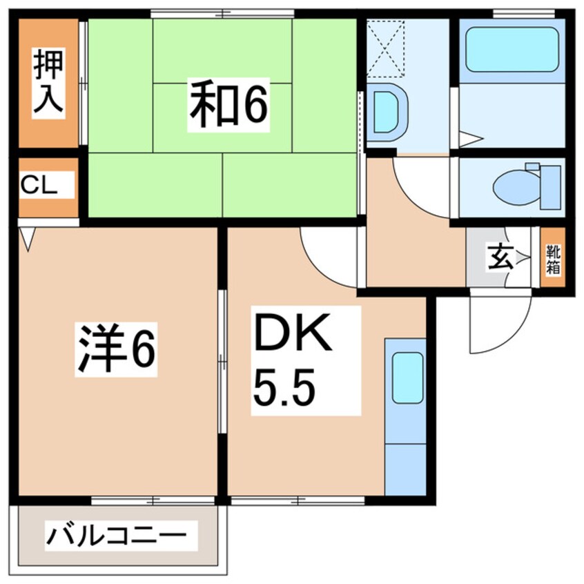 間取図 東北新幹線（東北地方）/郡山駅 バス15分小原田５丁目下車:停歩5分 1階 築29年