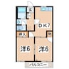 東北新幹線（東北地方）/郡山駅 バス:16分:停歩5分 2階 築33年 2DKの間取り