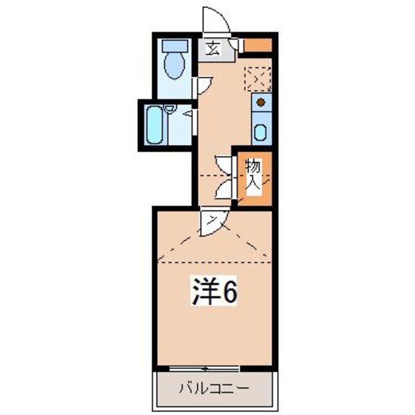 間取図 東北本線/安積永盛駅 徒歩19分 2階 築33年