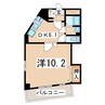 東北本線/郡山駅 徒歩7分 6階 築26年 1DKの間取り
