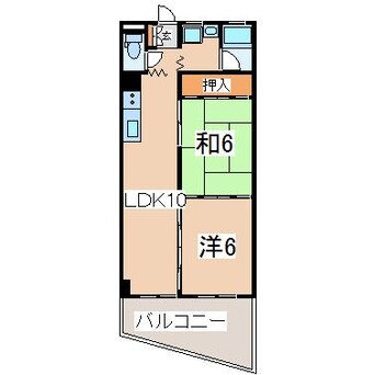 間取図 東北本線/郡山駅 徒歩10分 5階 築34年