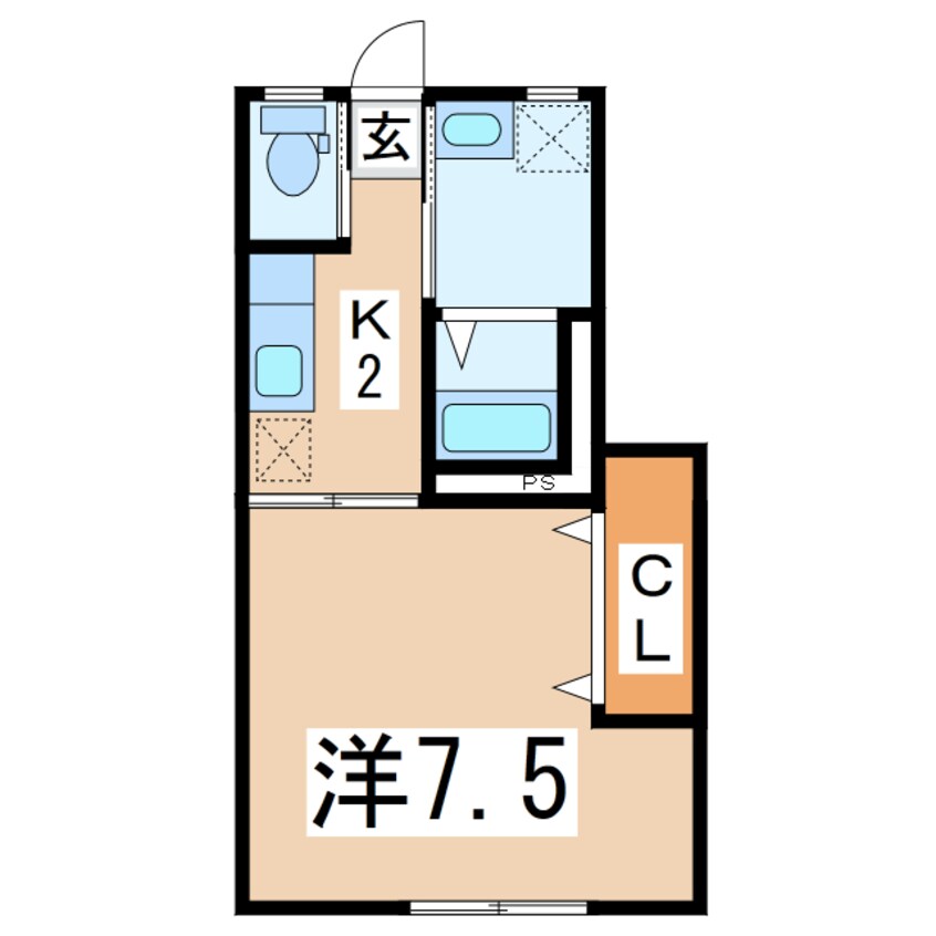 間取図 東北本線/郡山駅 バス16分陣場下車:停歩6分 1階 築7年