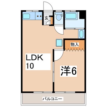 間取図 東北本線/郡山駅 バス23分上川原下車:停歩2分 2階 築51年