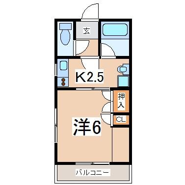 間取り図 東北本線/郡山駅 バス25分西笹川下車:停歩5分 3階 築37年