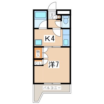 間取図 東北本線/郡山駅 バス25分西笹川下車:停歩5分 3階 築36年