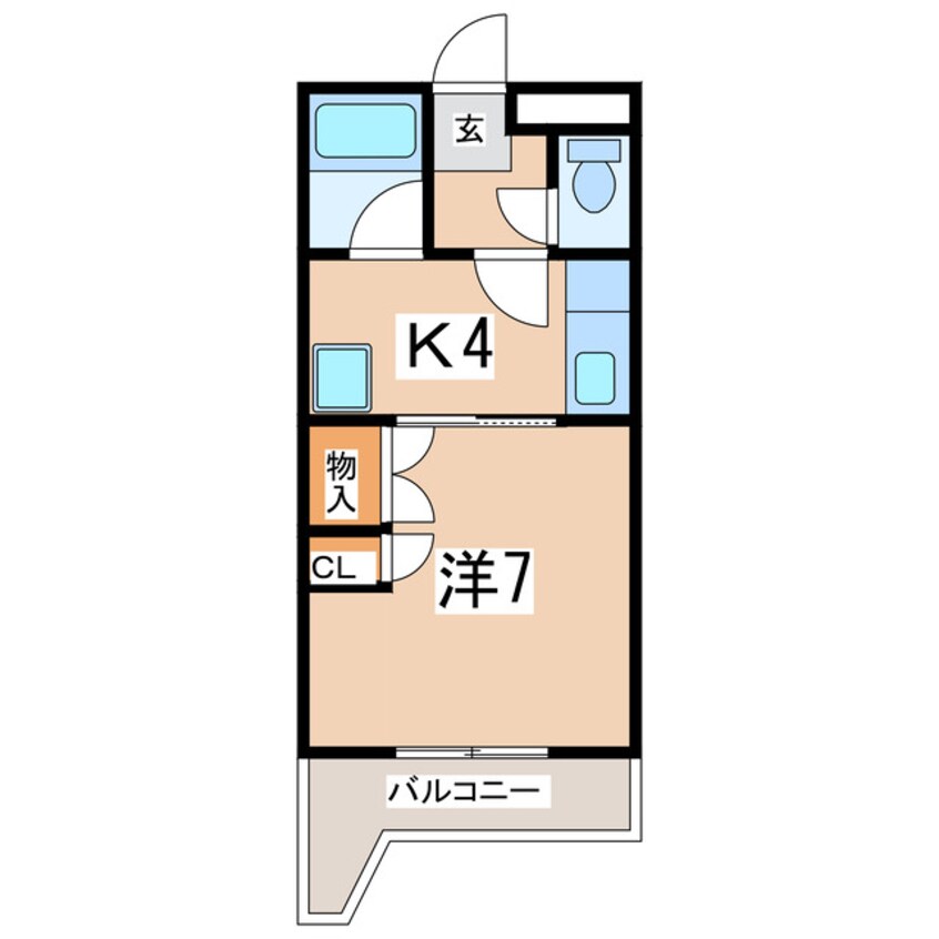 間取図 東北本線/郡山駅 バス25分西笹川下車:停歩5分 2階 築36年