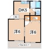 東北本線/郡山駅 徒歩30分 1階 築37年 2Kの間取り