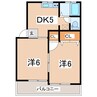 東北本線/郡山駅 徒歩30分 1階 築37年 2Kの間取り
