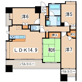 間取図 グリーン・ウッド郡山