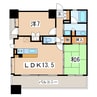 グリーン・ウッド郡山 2LDKの間取り