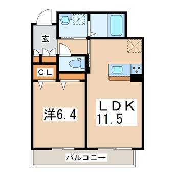 間取図 東北新幹線（東北地方）/郡山駅 バス25分東原下車:停歩2分 2階 築6年