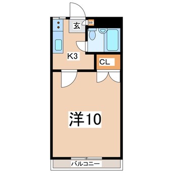 間取図 東北本線/郡山駅 バス23分東北高校下車:停歩4分 2階 築24年