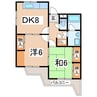 東北本線/郡山駅 バス:19分:停歩5分 2階 築41年 2DKの間取り